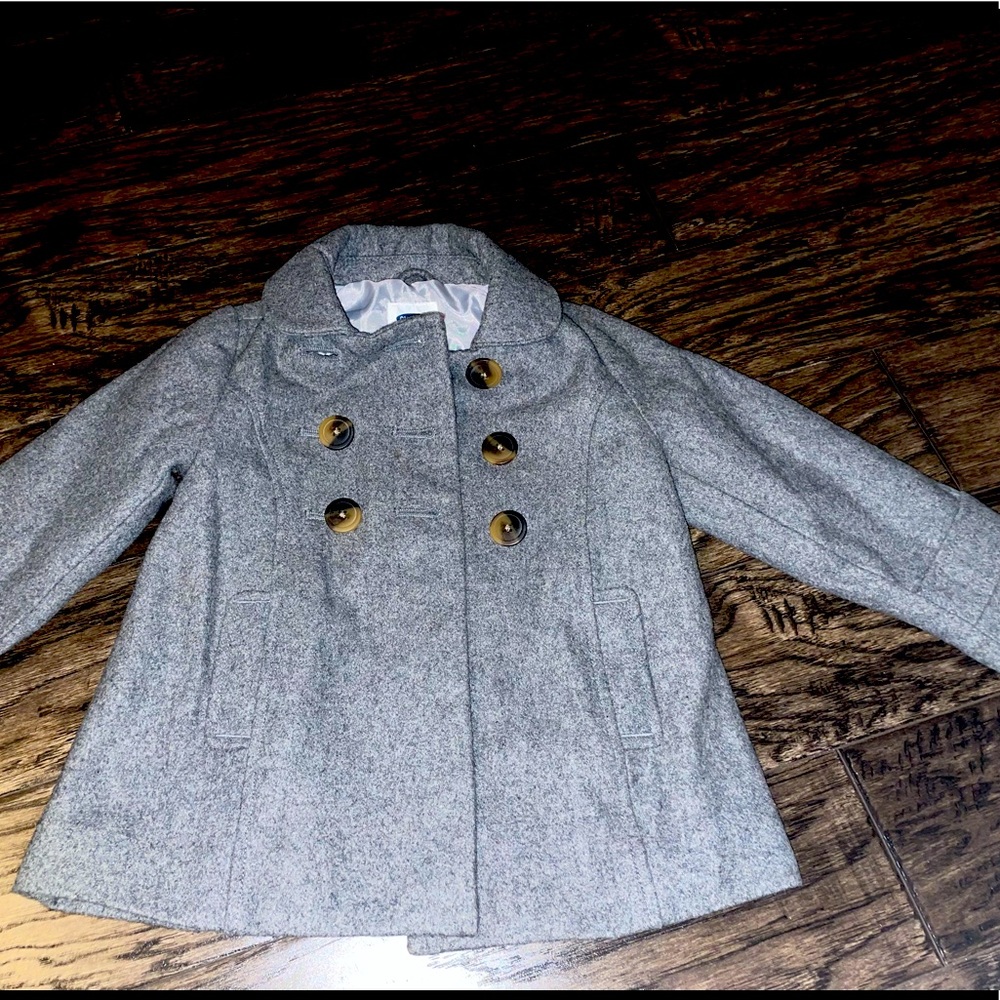 Old navy, grey, toddler pea coat 3T